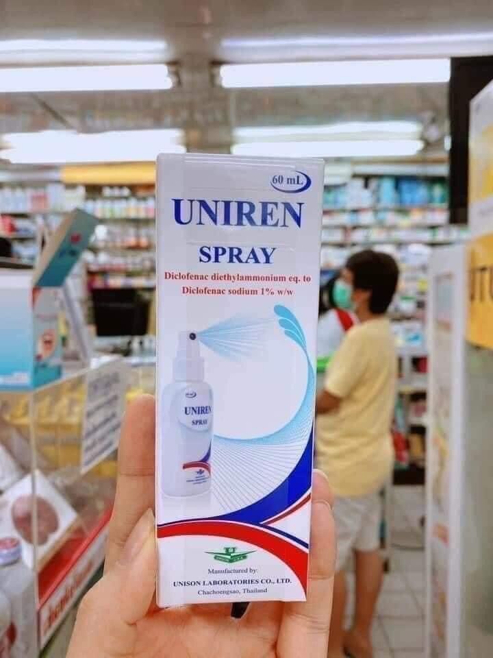 Xịt giảm đau UNIREN SPRAY Thái Lan chai 60ml