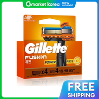 Gillette | 2 vỉ dao cạo râu Gillette Fusion Power 5 lưỡi (loại 4 cái /vỉ)