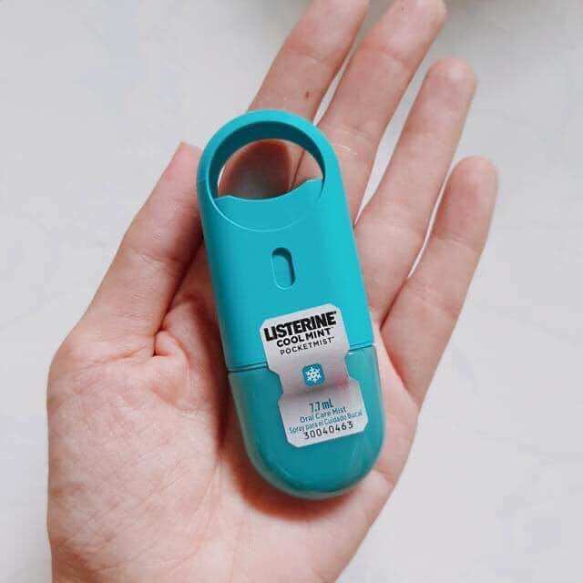 Set 2 chai xịt thơm miệng listerine mỹ