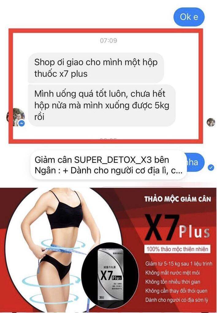 Giảm cân X 7 ngân 98