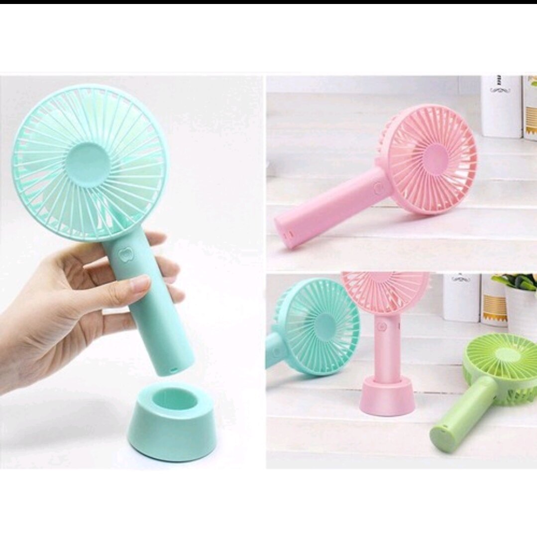 Quạt Mini Cầm Tay Tích Điện 3 Chế Độ Gió.