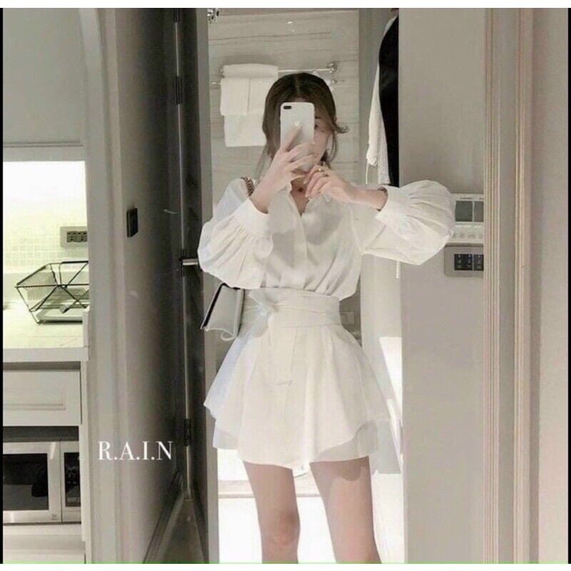 Set áo sơ mi dấu quần - kèm quần bigsize 60-90kg