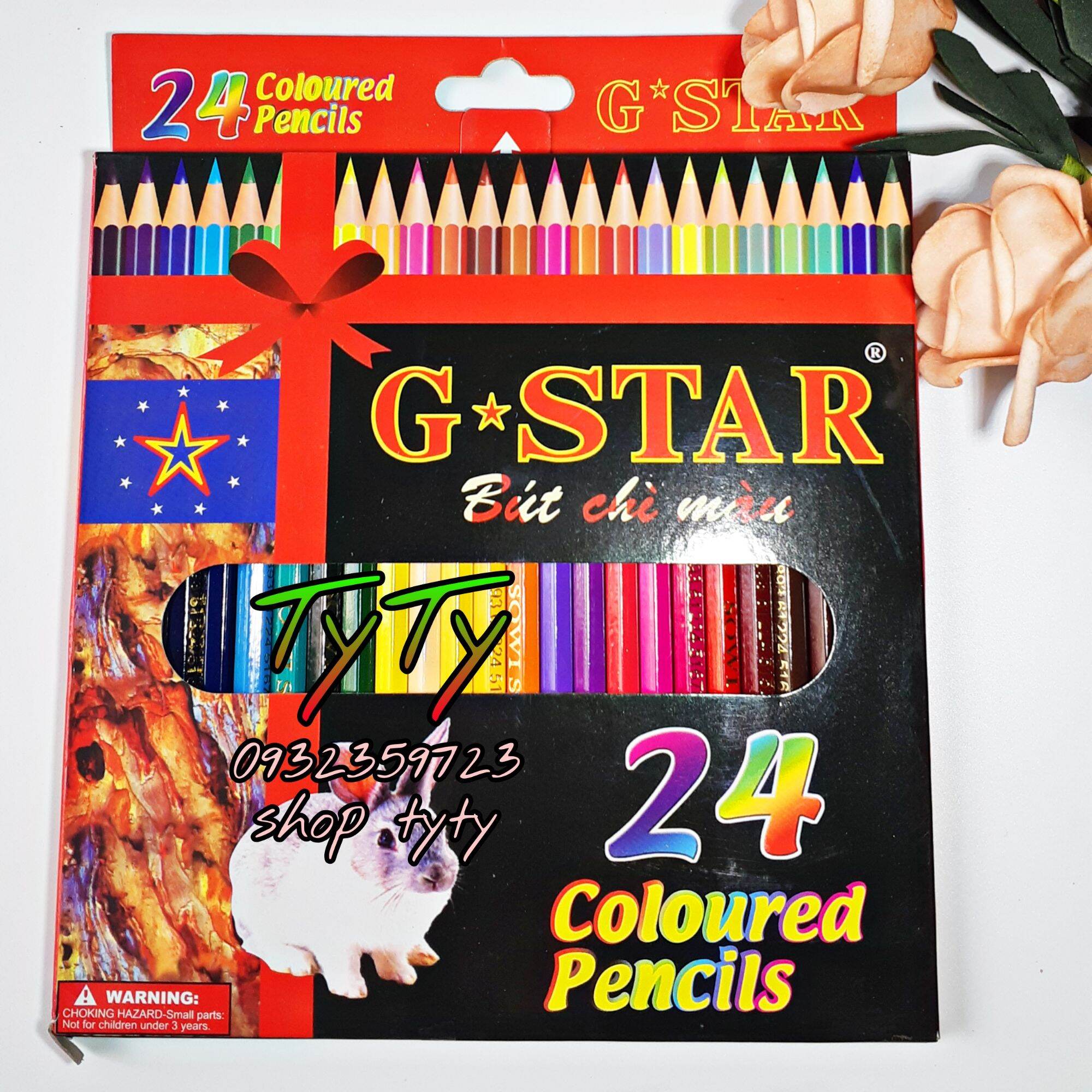 1 hộp 24 cây viết chì màu g star màu đẹp dễ sử dụng