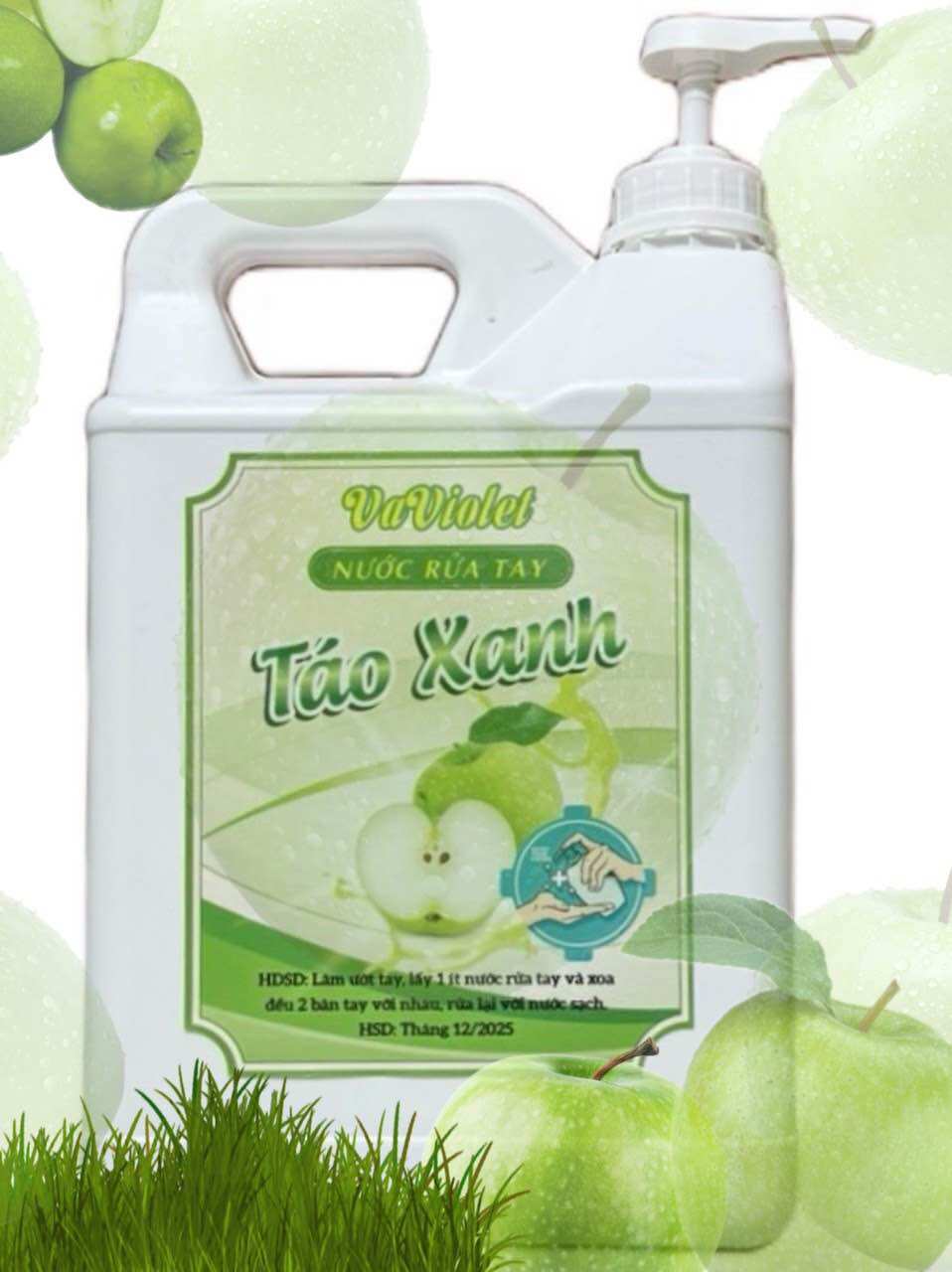 Can 5lit nước rửa tay táo xanh