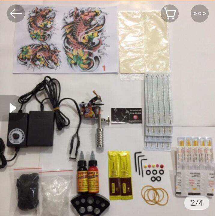 Bộ kit 1 máy xăm dành cho người mới học xăm
