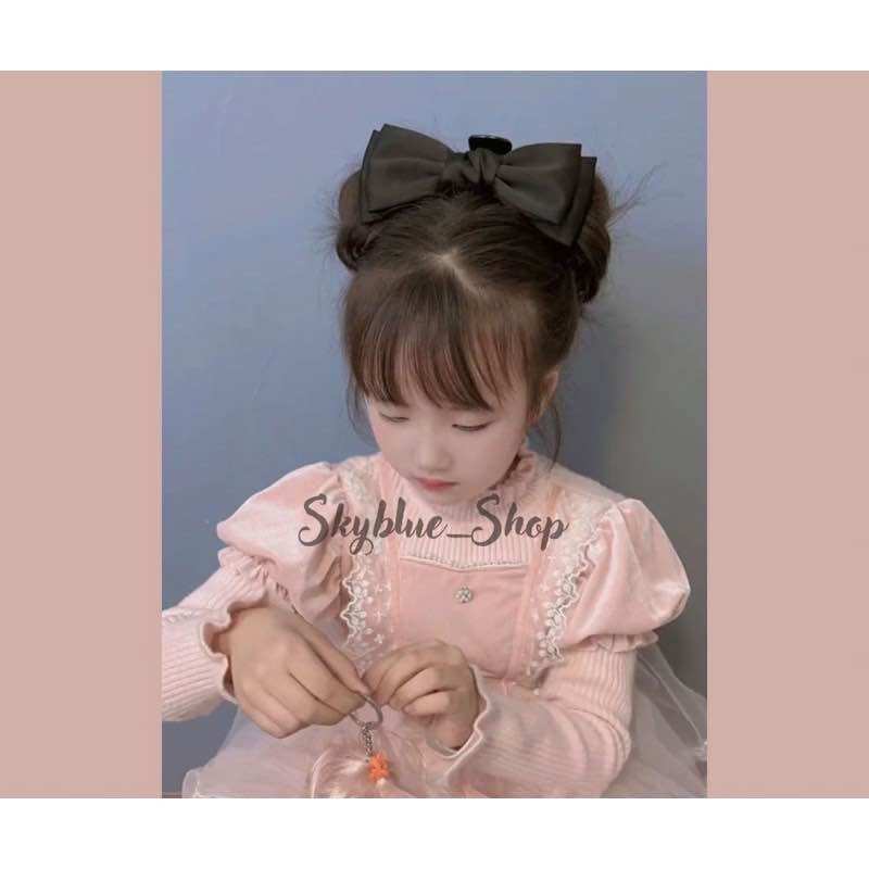 Kẹp tóc nơ lớn cho nữ 3 màu lựa chọn ( Đen, Đỏ, Trắng kem )