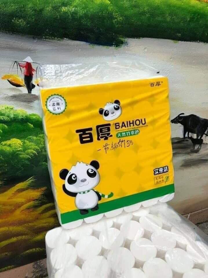 Giấy ăn gấu trúc bịch 36 cuộn không lỗ