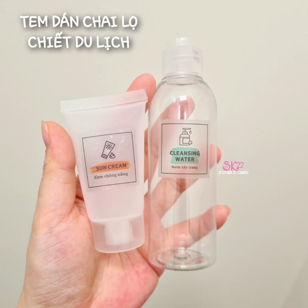 TEM DÁN CHAI LỌ CHIẾT DU LỊCH