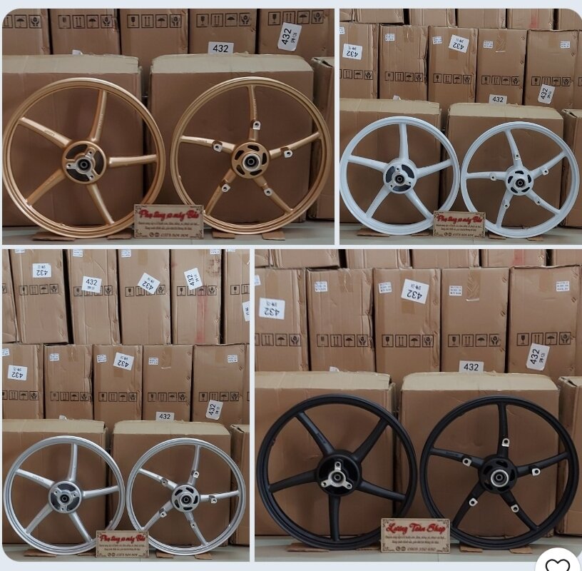 bánh mâm RAIDER SATRIA kiểu dáng RCB bảng 1.4/1.6