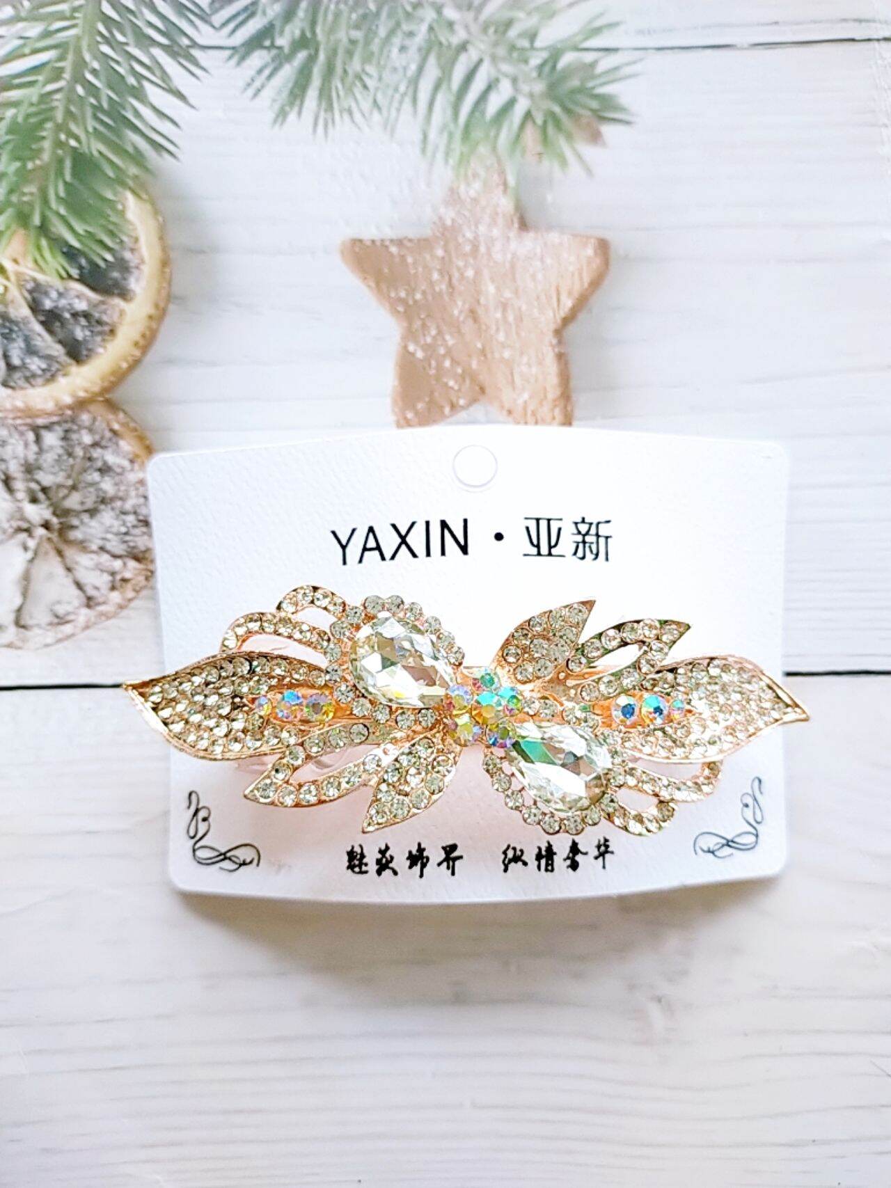 Kẹp tóc phía sau đính đá lấp lánh M002(kẹp 8 phân)