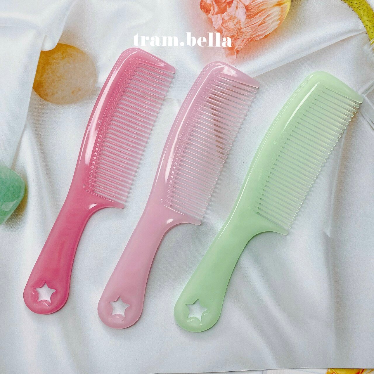 Lược chải tóc mini bỏ túi lược hình tim