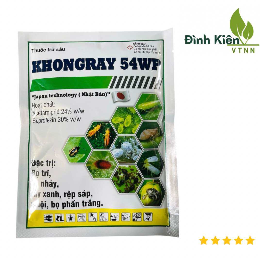  Thuốc trừ sâu KHONGRAY  100g . Bọ trĩ bọ nhảy rầy xanh rệp sáp bọ phấn trắng... 