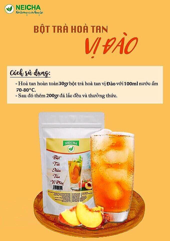 (Gói 1kg)Trà Đào Hòa Tan. PHA SẴN SIÊU NHANH, thơm ngon đúng vị.