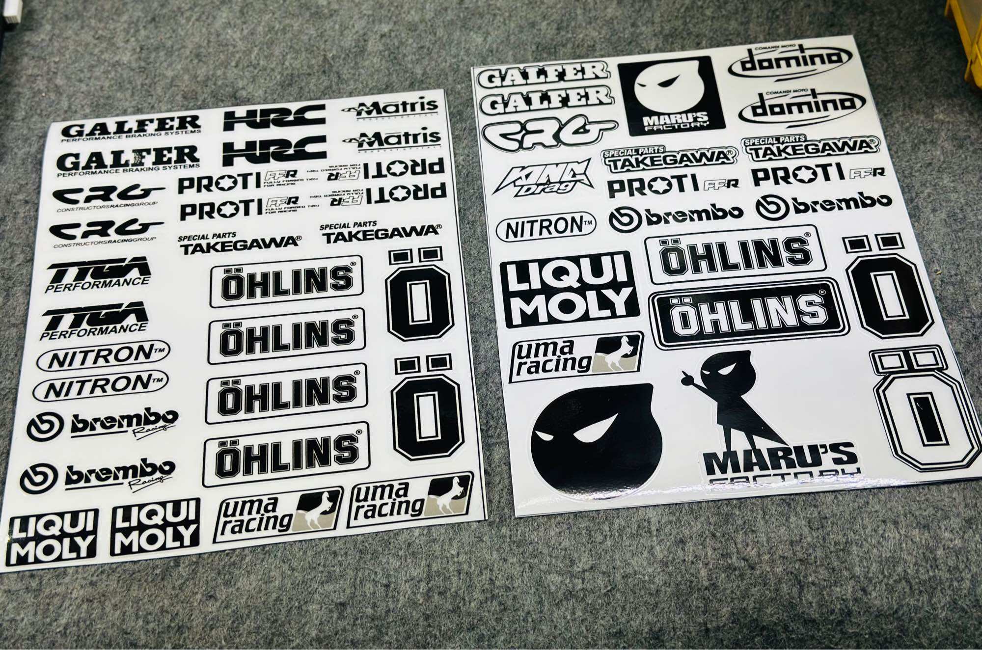 [ 1 TẤM ] TEM STICKER TRẮNG ĐEN TRONG SUỐT ( DÁN XE TRẮNG ) DÁN TRANG TRÍ XE