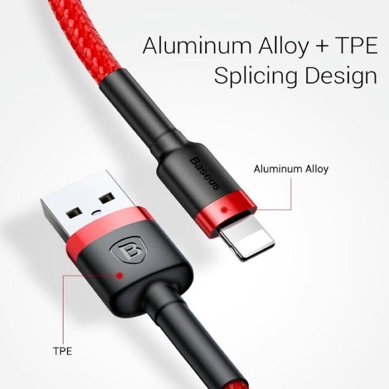 Cáp sạc nhanh cáp sạc Iphone Baseus dây dù bện cao cấp