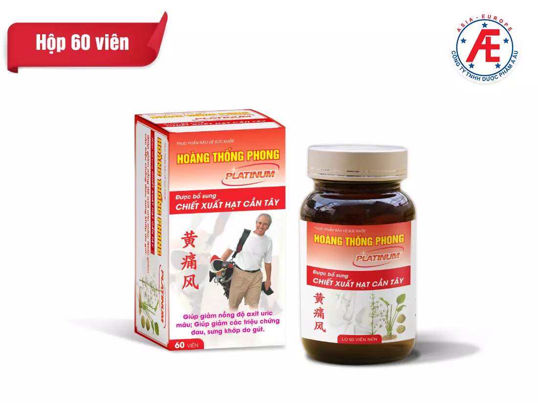 Hoàng Thống Phong Platinum hỗ trợ- Giảm acid uric máu