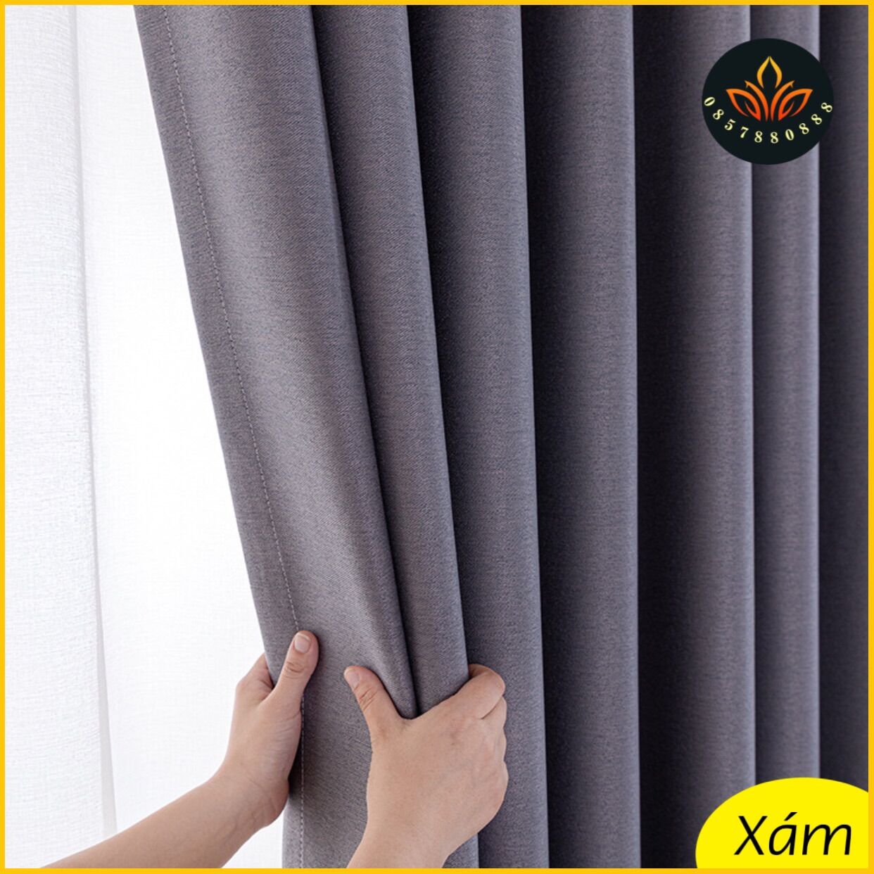 Rèm cửa, rèm vải thô bố che nắng 100%