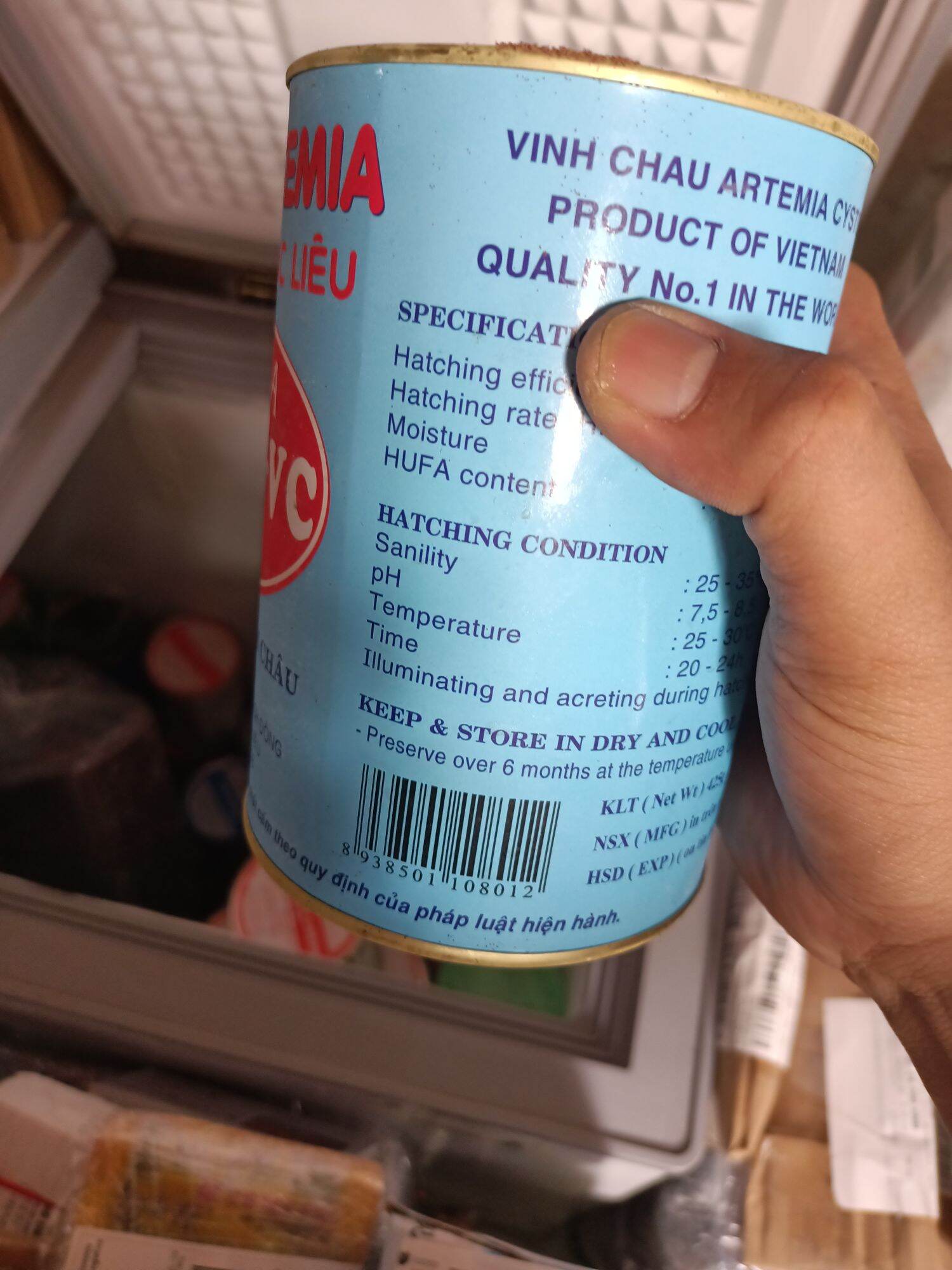 ARTERMIA VĨNH CHÂU , THỨC ĂN CHO CÁ ( SỚT LẺ 10G )