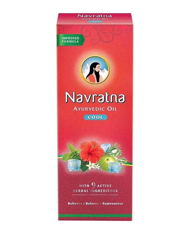 Navratna Ayurvedic Oil Cool - Tinh dầu Amla đa năng giảm đau Ấn Độ