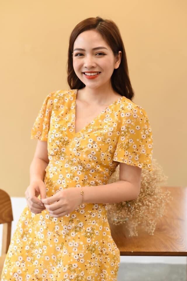 Đầm hoa dáng xòe