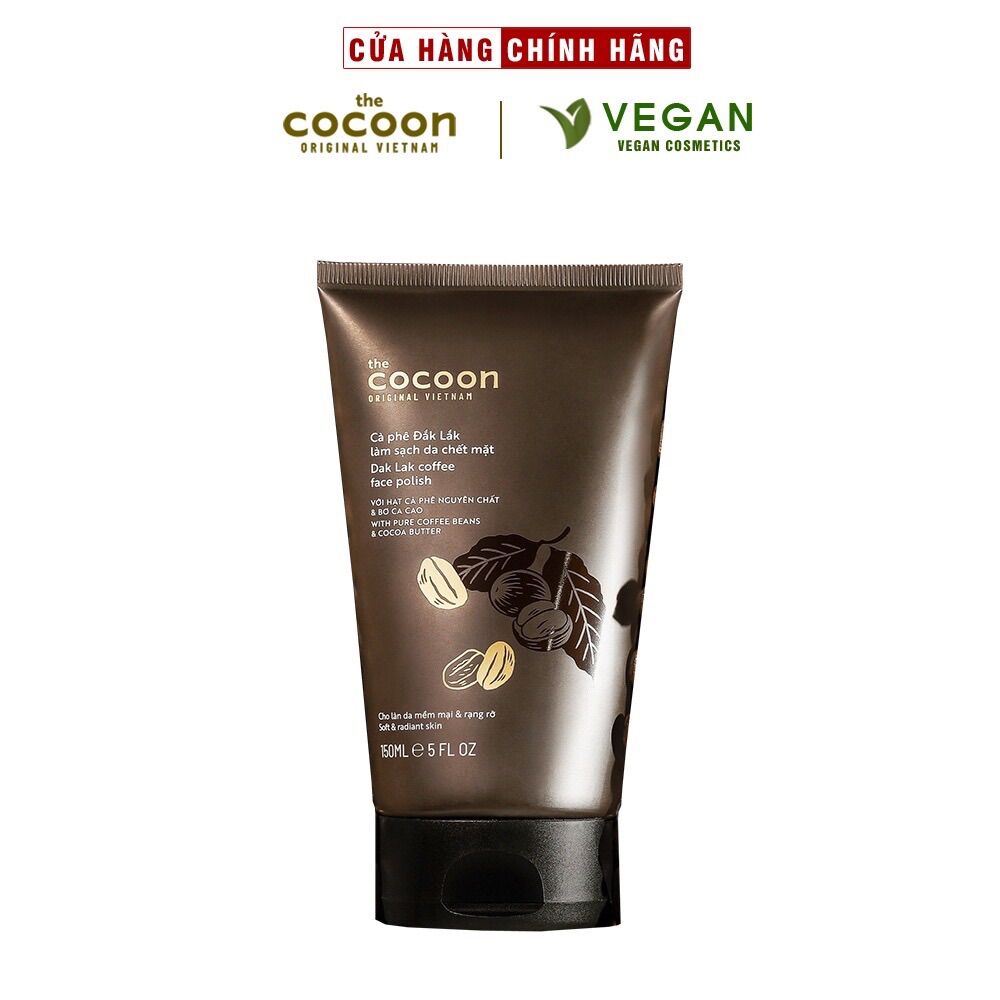 Cà phê Đắk Lắk làm sạch da chết mặt cocoon 150ml (Dak Lak coffee face polish)