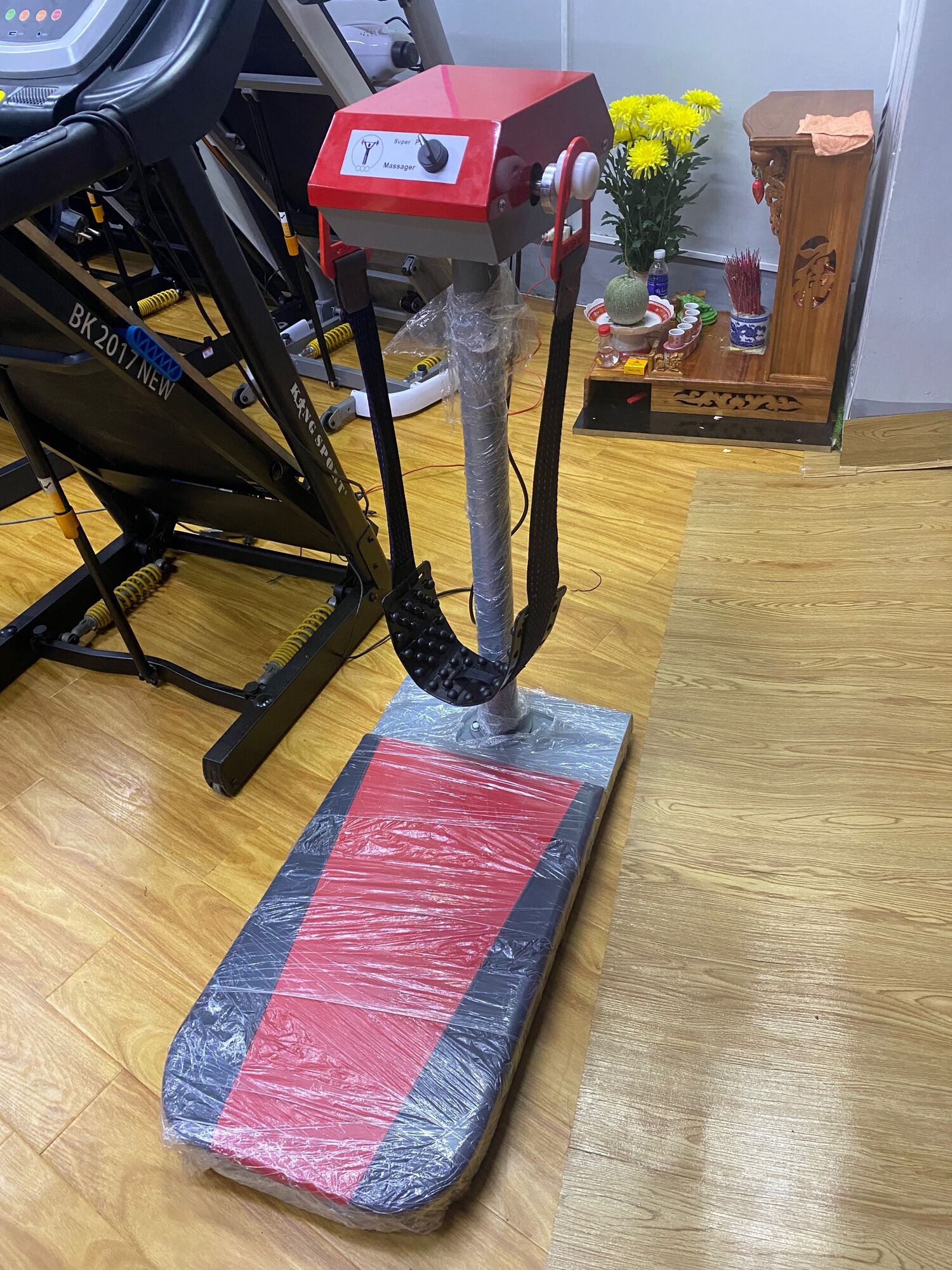 máy rung bụng đứng đầu đỏ 1