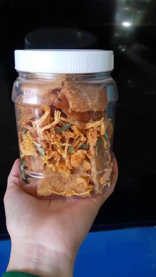 100g cơm cháy lắc khô gà túi zip - đồ ăn vặt