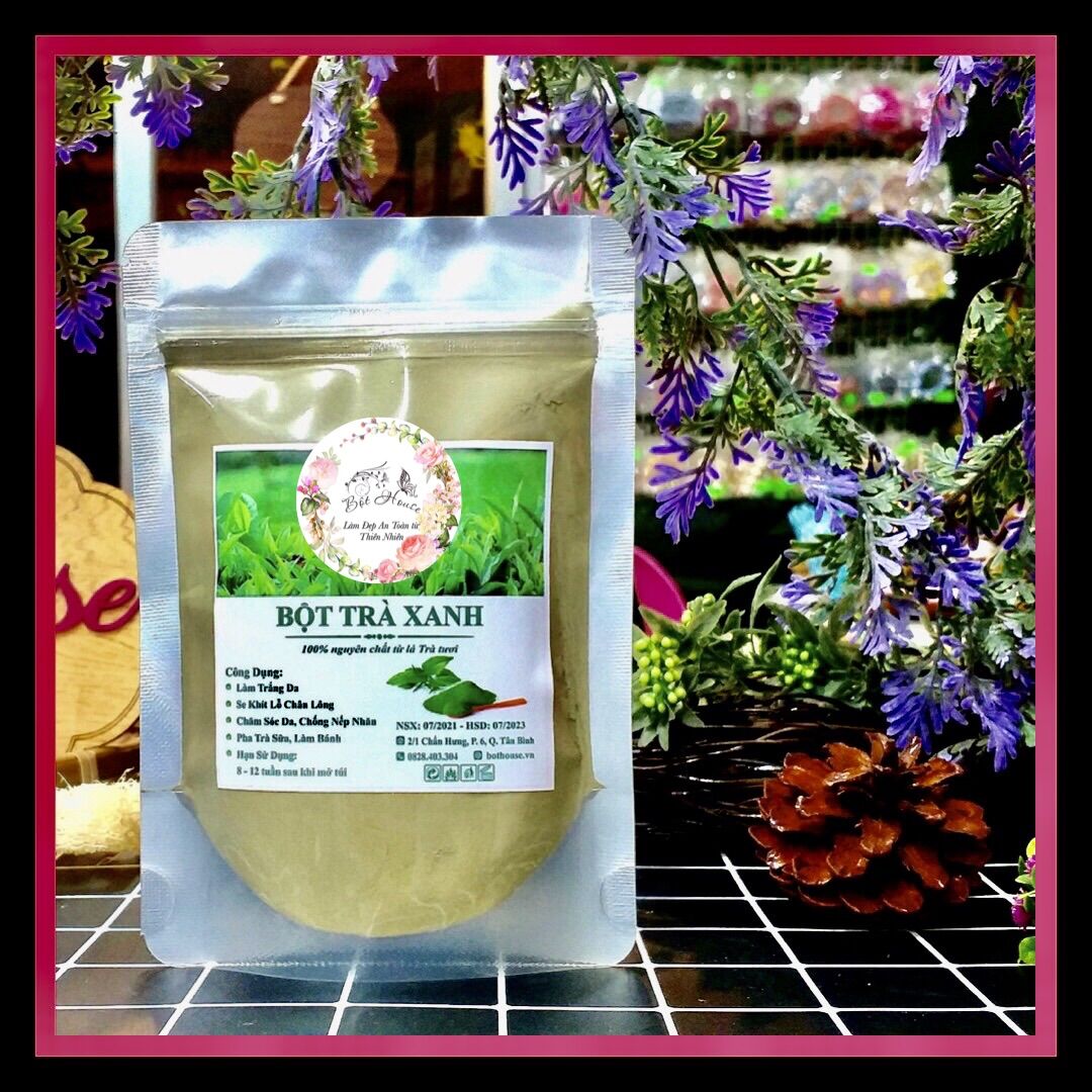 100gr bột trà xanh nguyên chất