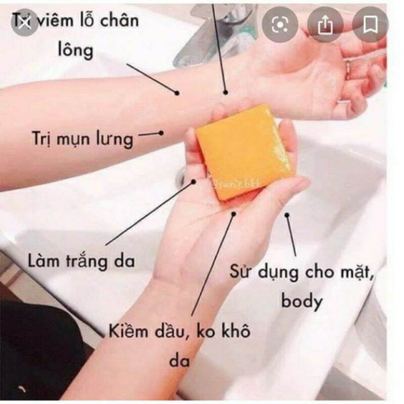 01 bánh xà bông cam nghệ thái lan 65g