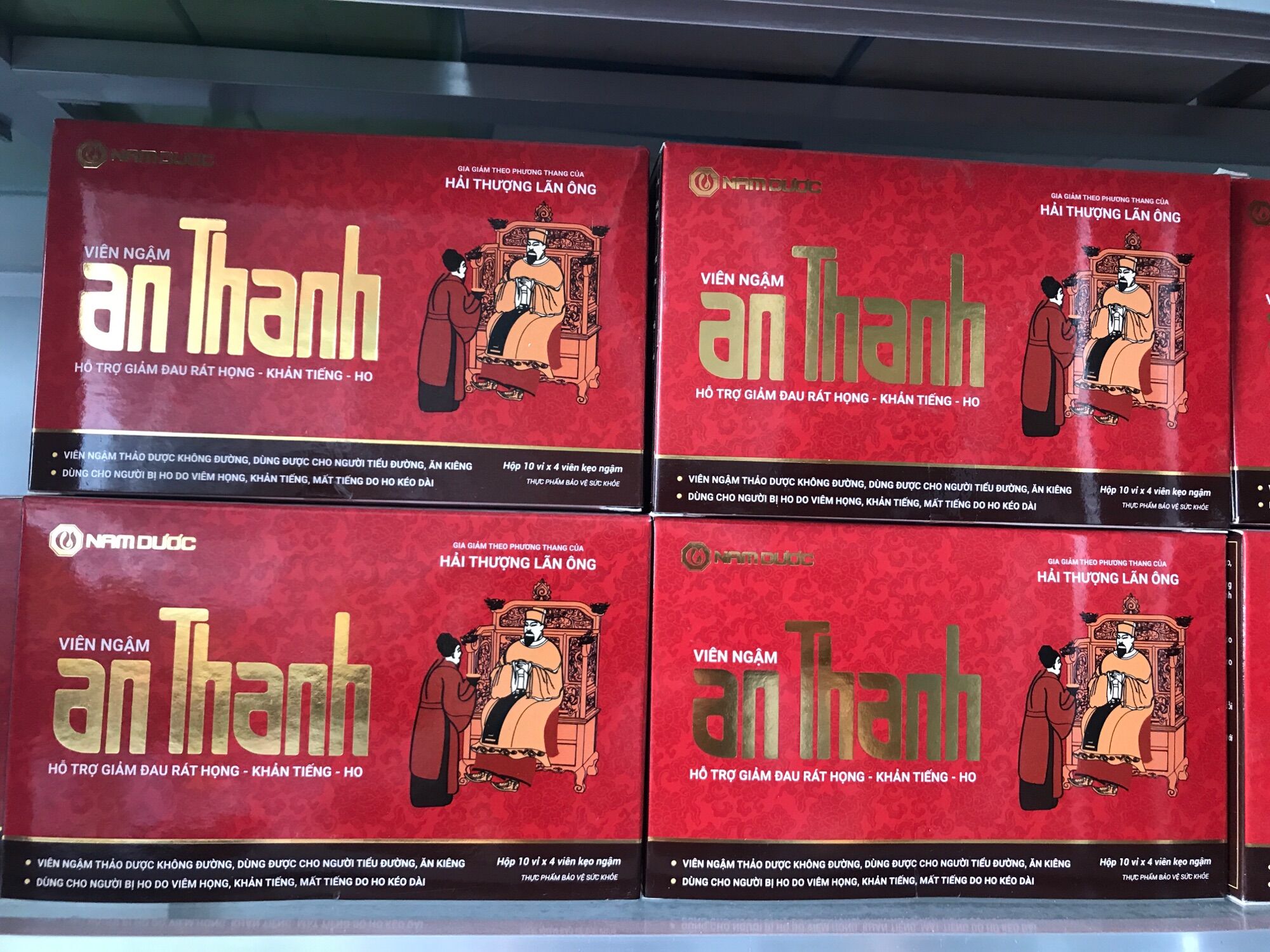 Viên ngậm giảm đau rát họng an thanh h/10 vĩ/40 viên