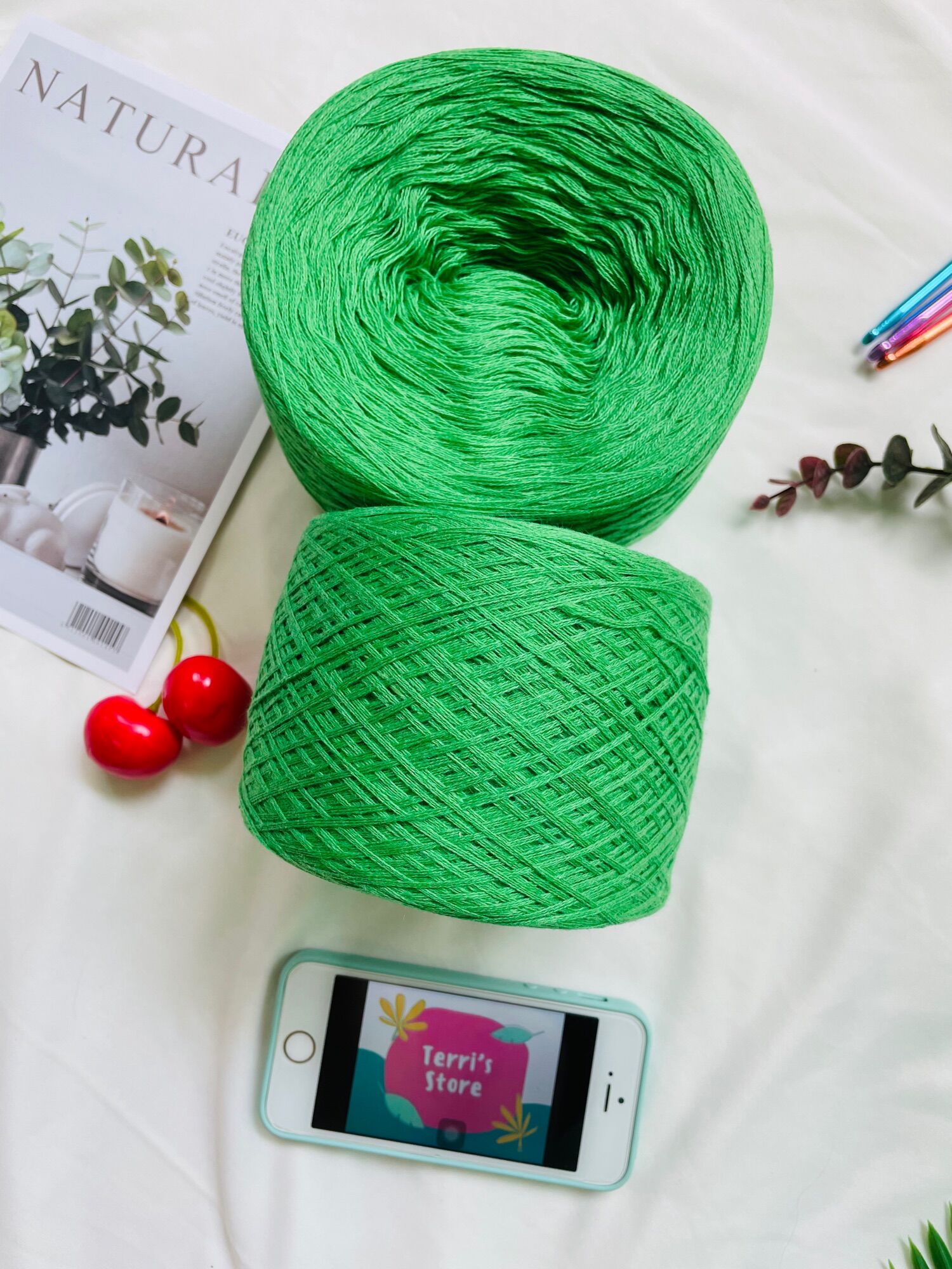Yarn - Sợi Cotton Visco - Sợi Cotton Lụa | Sợi chập - Mền bóng nhẹ và mát - Sợi mùa hè | Terri Store