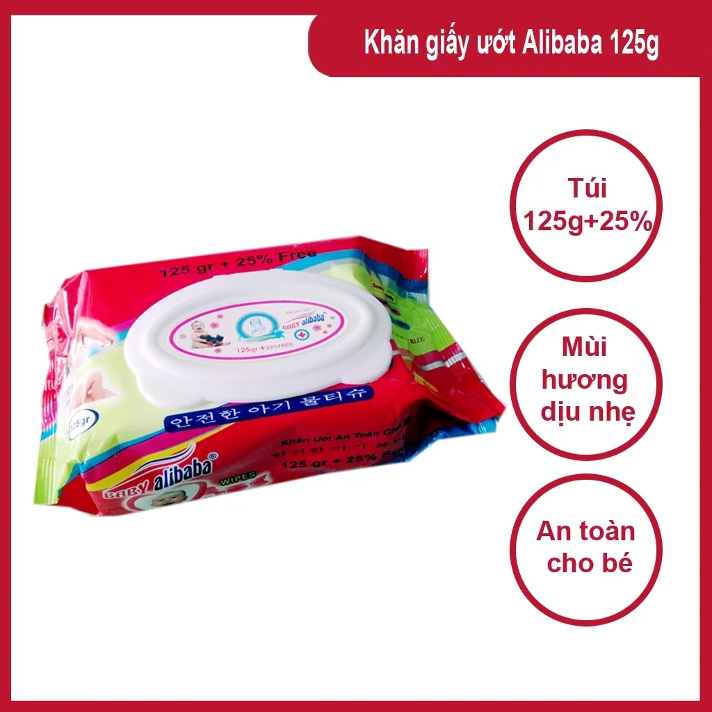 Khăn ướt Alibaba 125gr