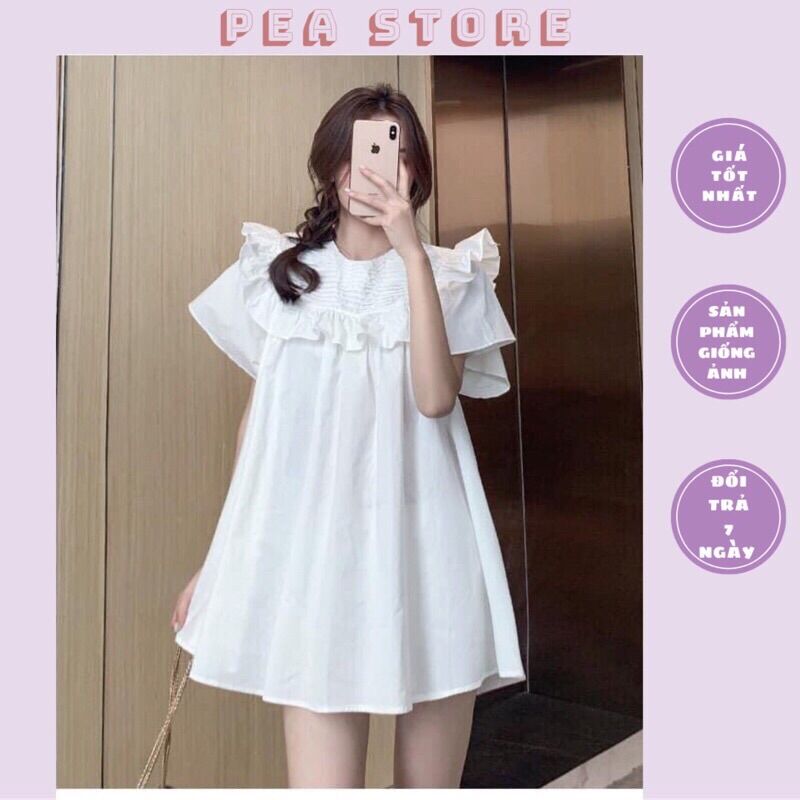 Váy babydoll xếp li ngang xinh xắn Pea Store