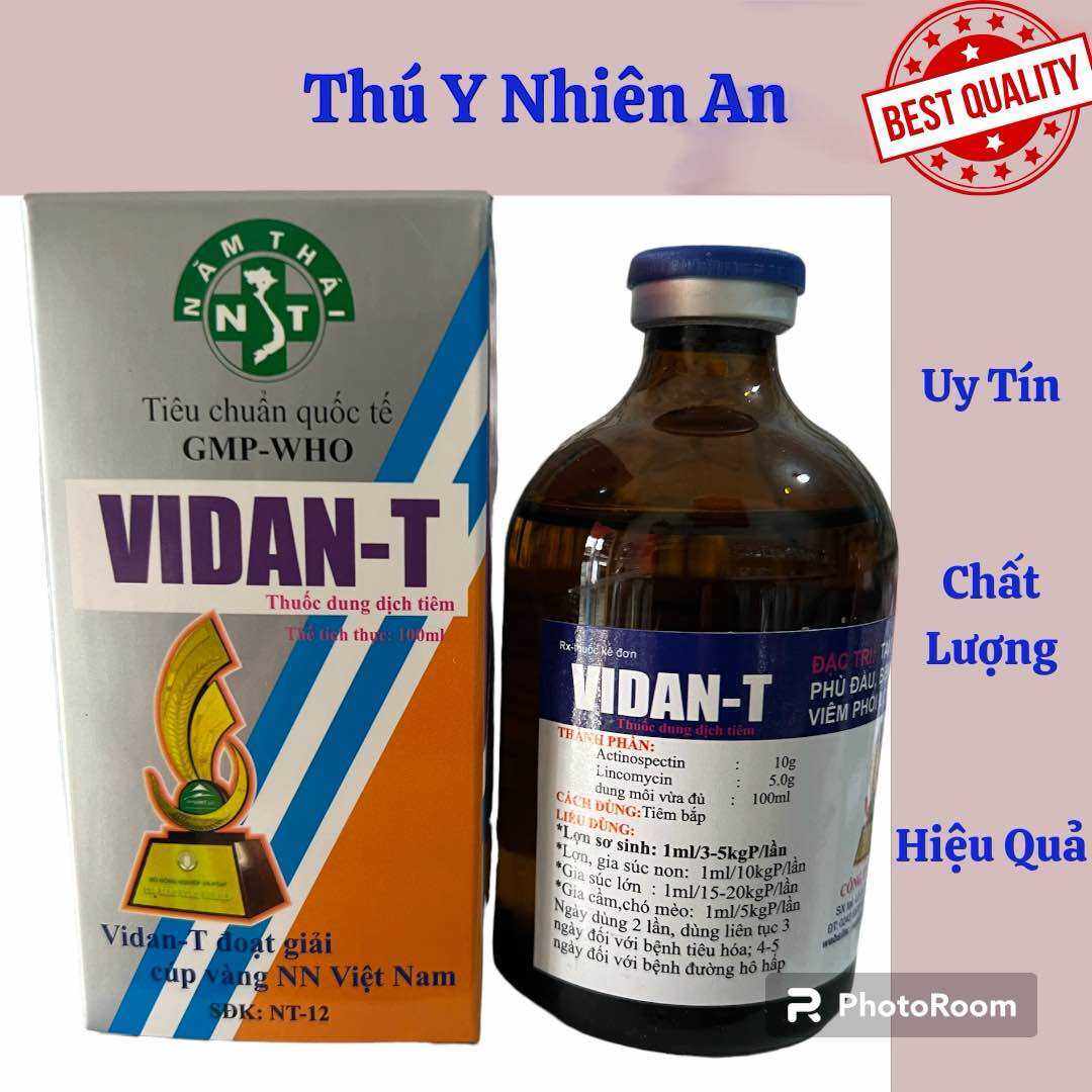 Vidan T 100ml hen gà, khò khè, sưng đầu phù mặt, hen ghép trên gà