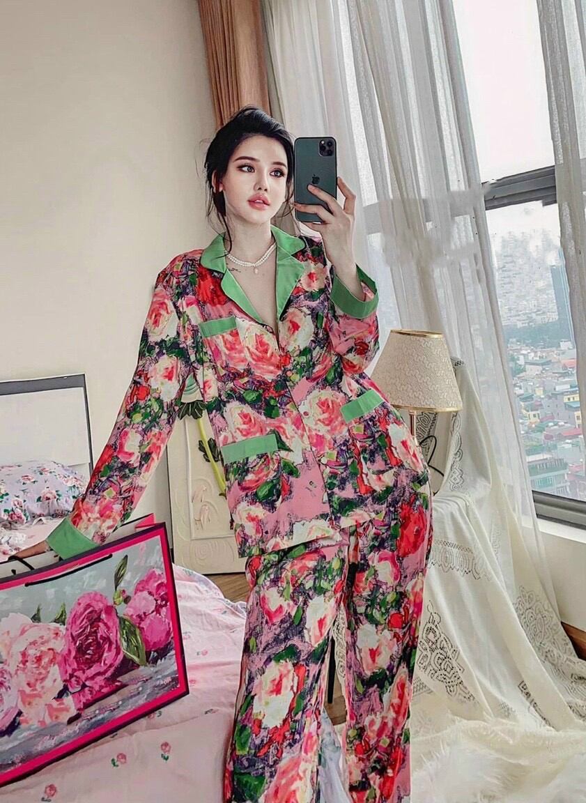 Bộ pyjama lụa cao cấp mã DB09
