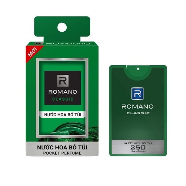 Romano Nước Hoa Romano Classic Xanh Lá Cao Cấp 18ml