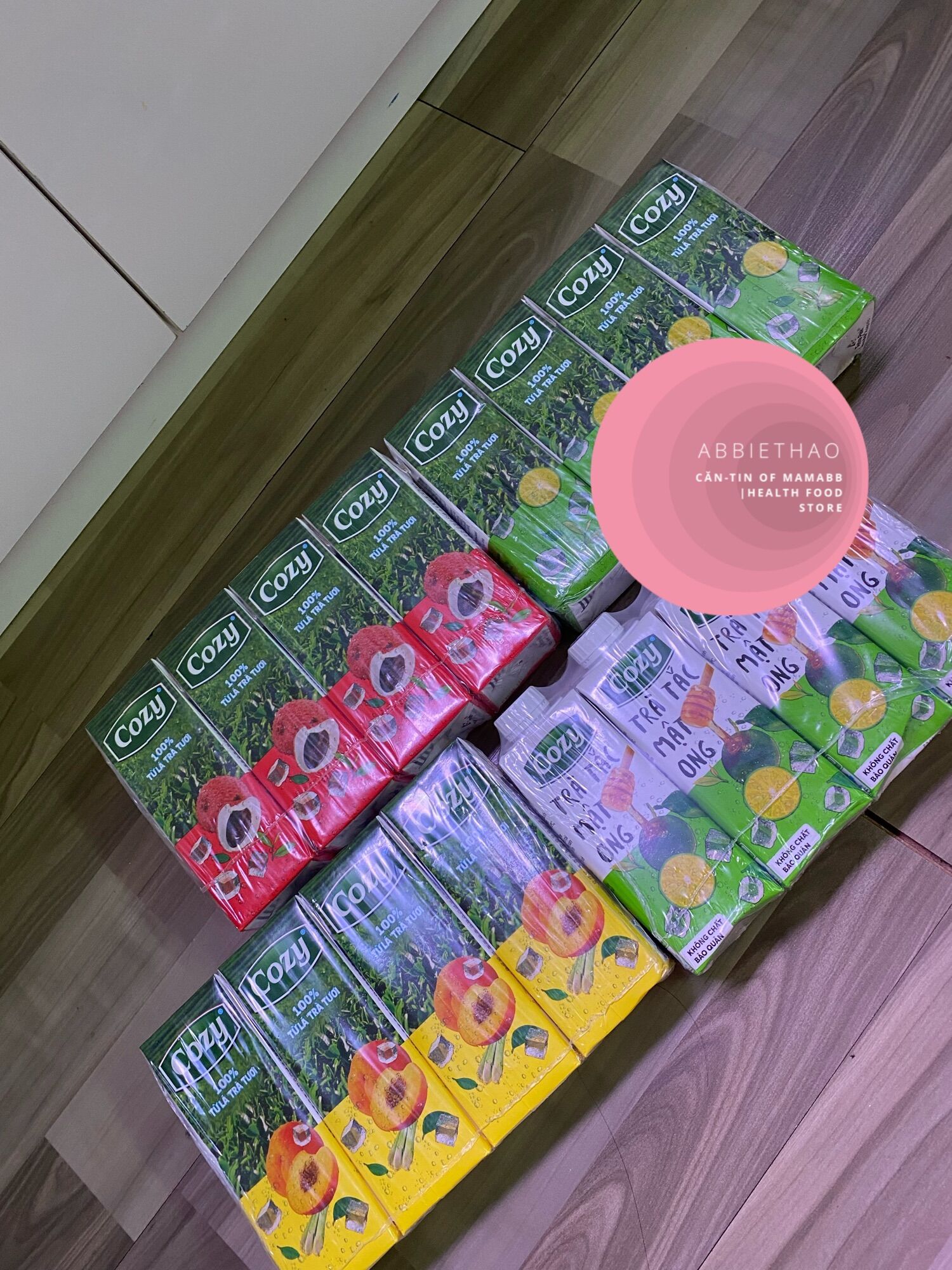 Nước trà trái cây nguyên chất Cozy không chất bảo quản hộp 250ml