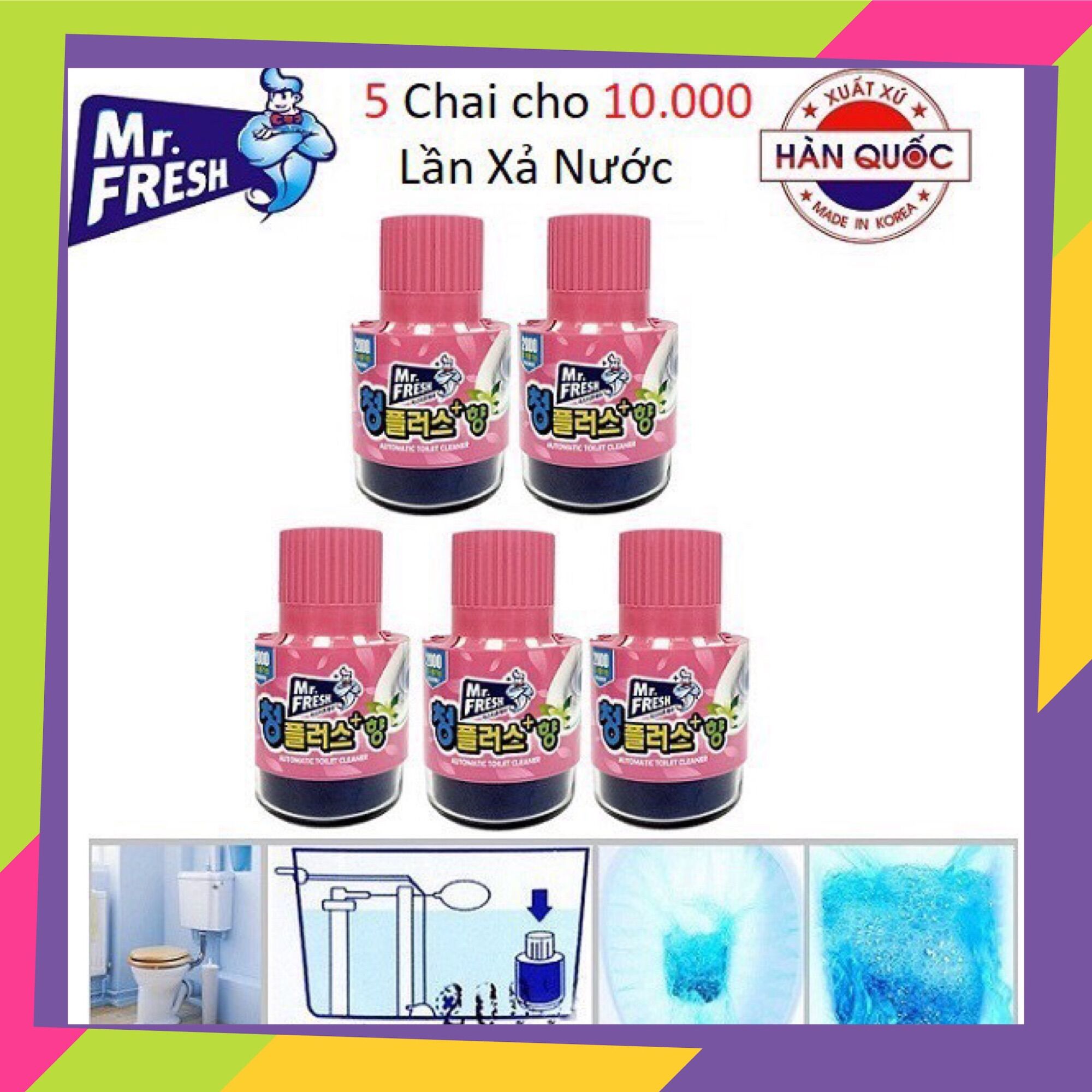 Cốc Thả Bồn Cầu - Hàn Quốc Mr Fresh