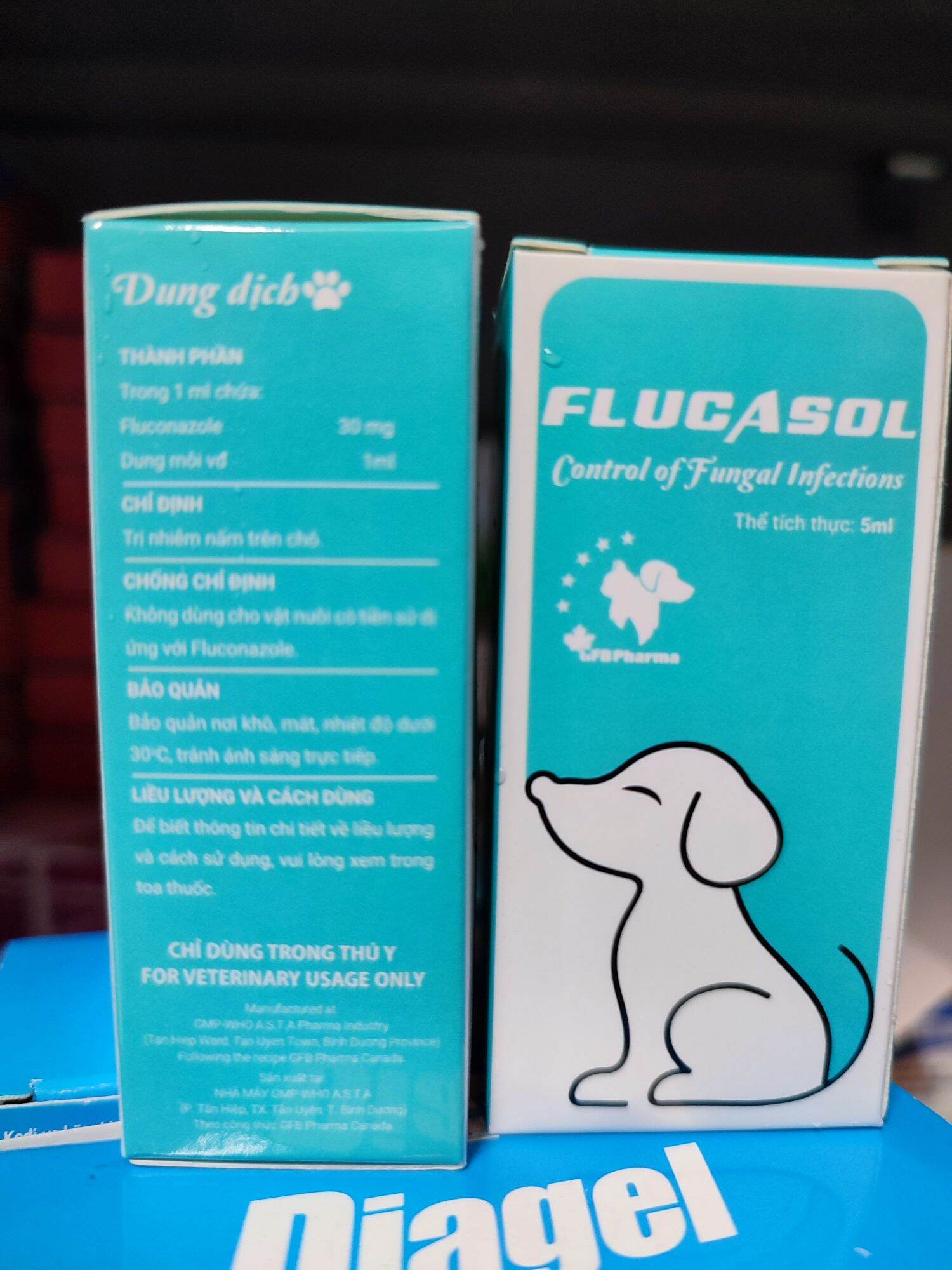 dung dịch bôi Nấm da cho cún Flucasol CANADA chai 5 ml