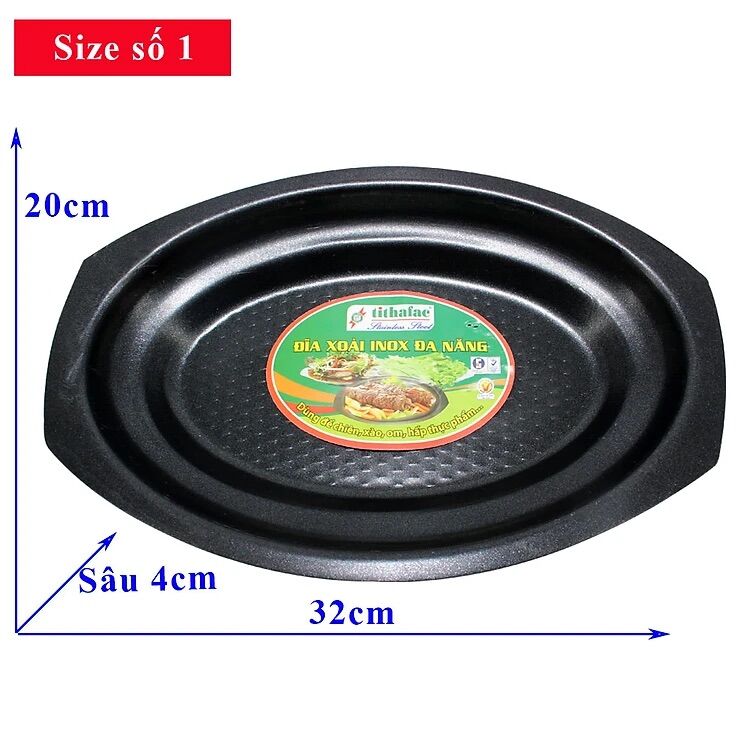Dĩa xoài - Lập là inox đa năng không dính Size số 1 - 2 - 3 thích hợp nhà hàng, khách sạn, quán ăn, bếp gia đình