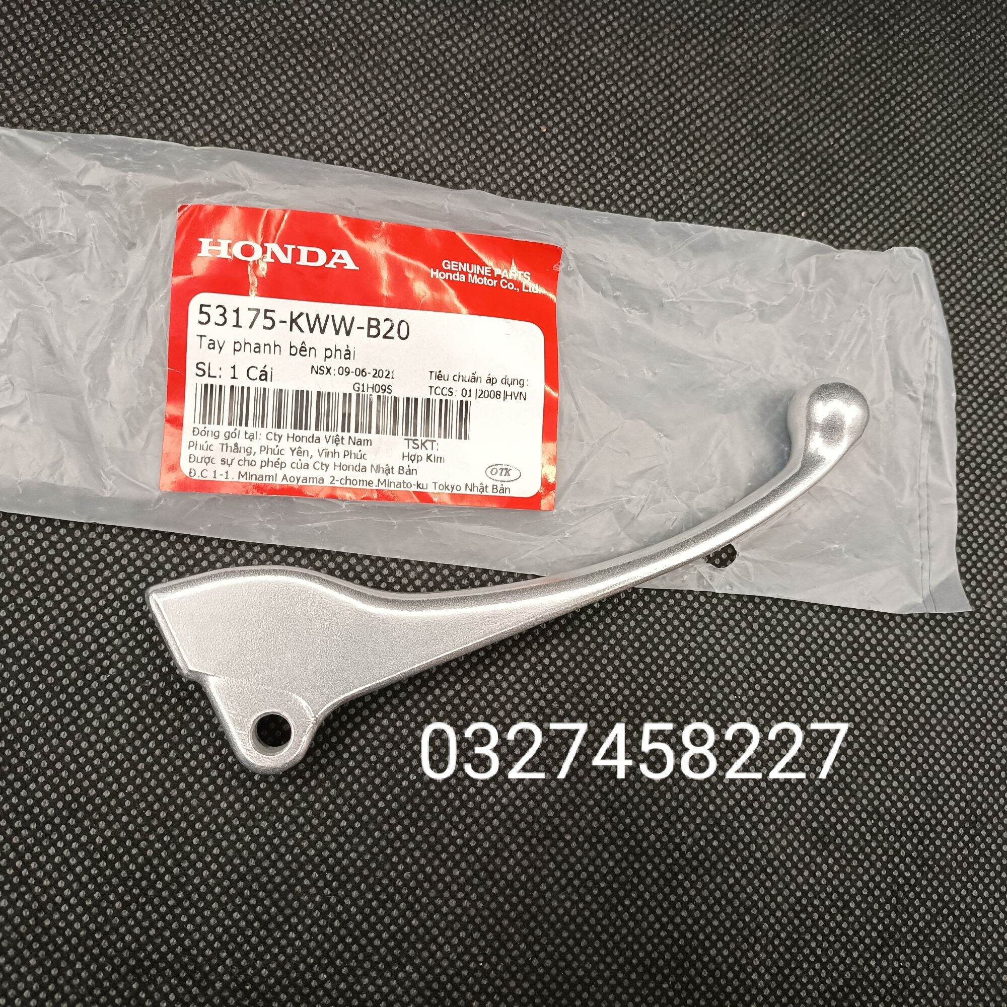 Tay thắng phanh đùm trước xe WAVE S110 zin honda