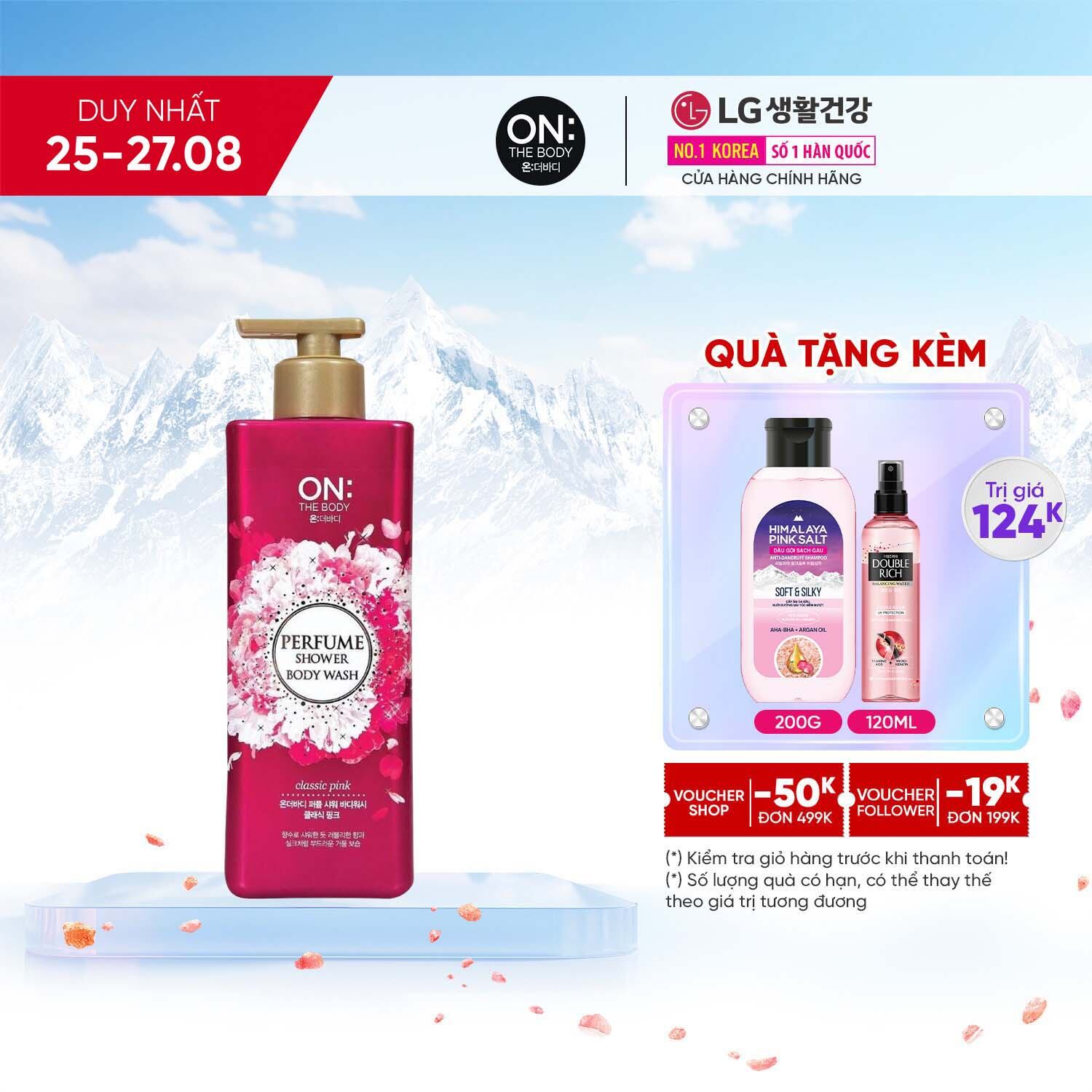 Sữa tắm dưỡng ẩm hương nước hoa On: The Body Perfume Classic Pink 500g - Hương Tinh Tế