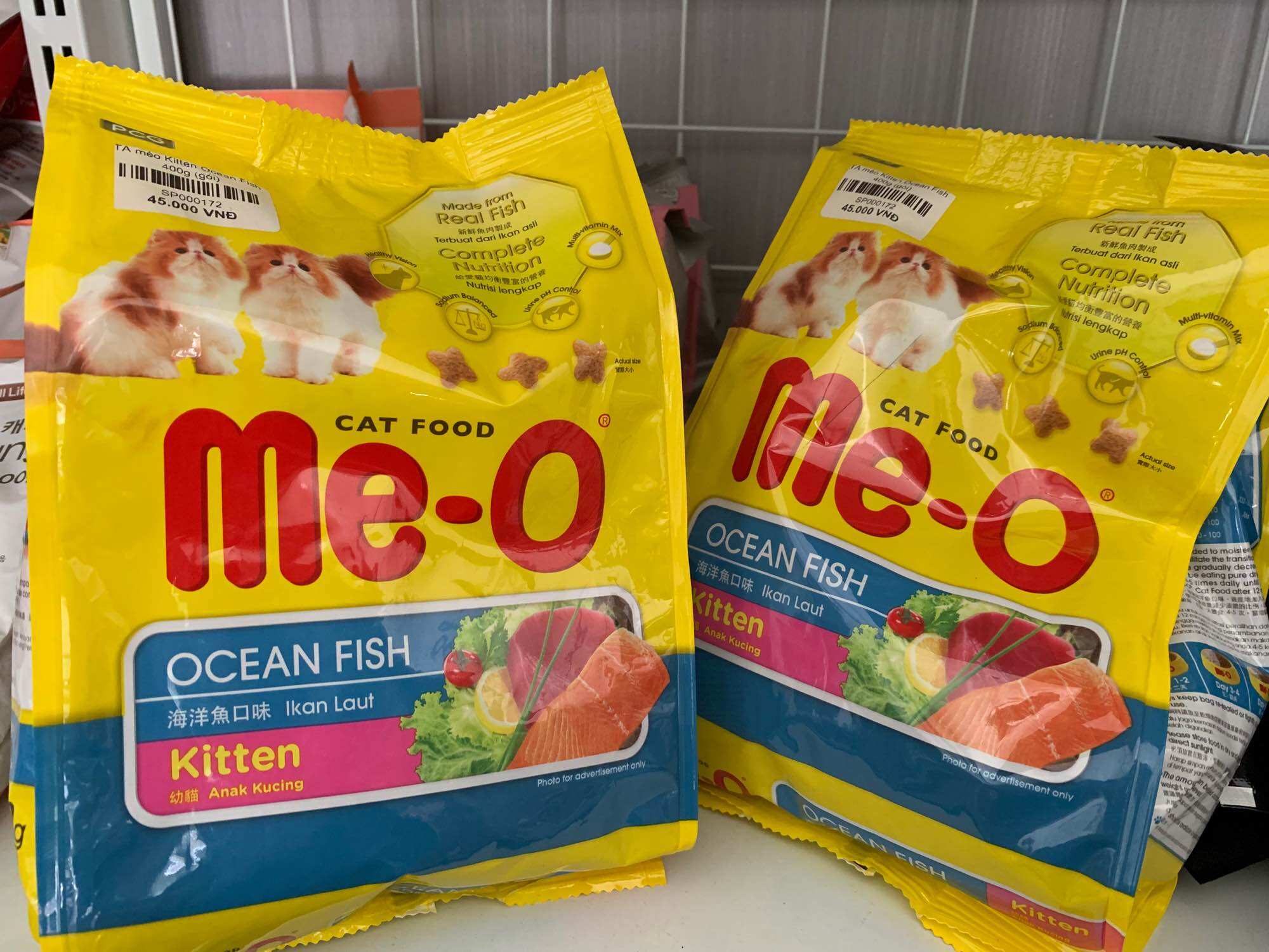Thức Ăn Cho Mèo Con Hạt Me-O Kitten 400G Vị Cá Biển