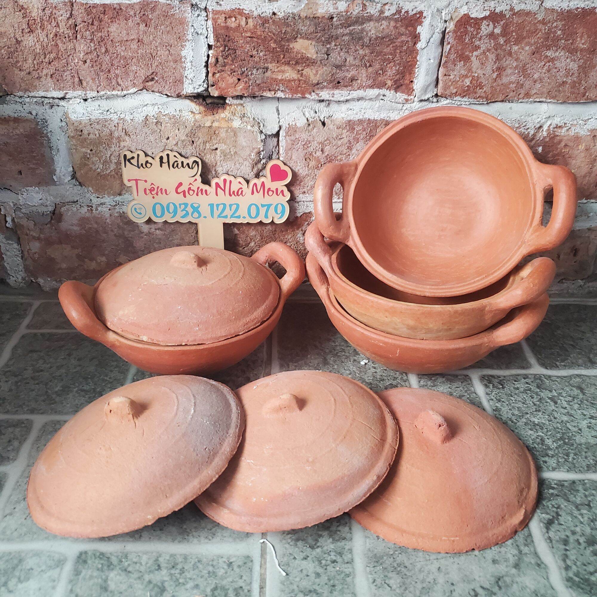 🌿💢Nồi đất Miền Tây 2 Quai dày size 17cm💥🌿 (nắp nồi không đẹp)🤑