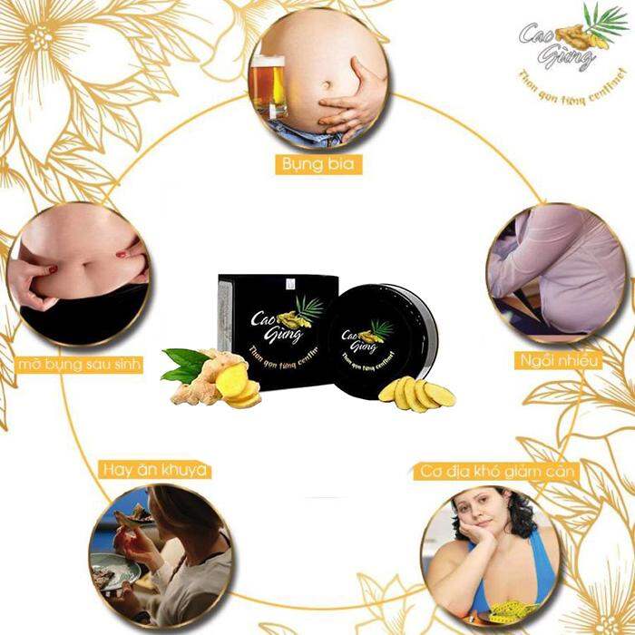Cao Gừng Tan Mỡ Bụng Chính Hãng ( tặng kèm đai nịt bụng định hình )