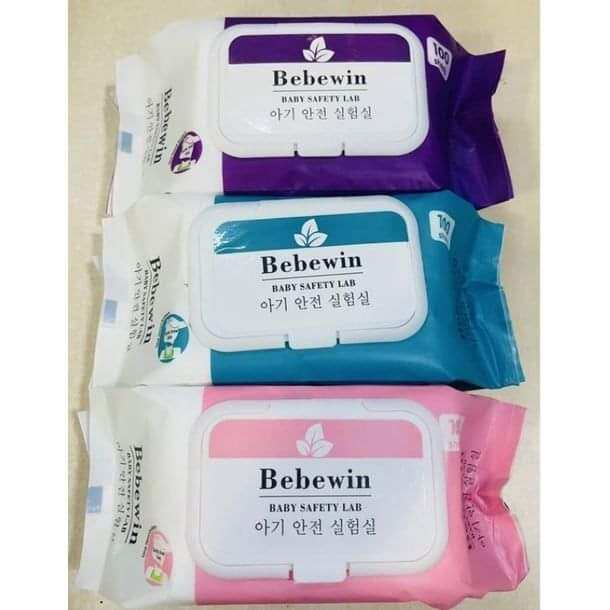 KHĂN  ƯỚT KHÔNG MÙI BEBEWIN 125GR 100 TỜ