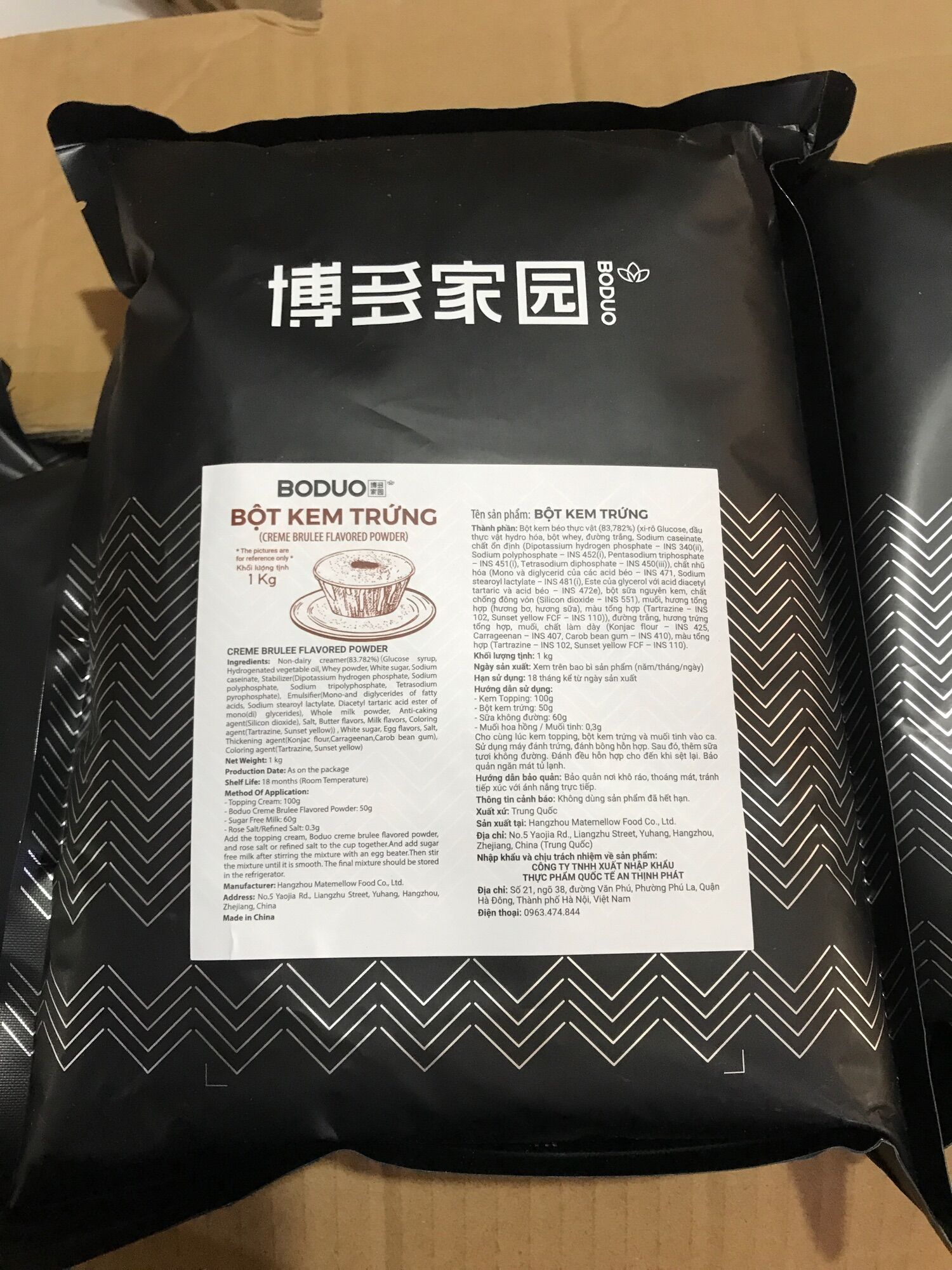 Bột kem trứng Boduo gói 1kg