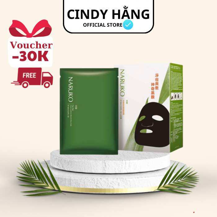 Hộp 8 miếng mặt nạ Trà Tràm Naruko Tea Tree - kiểm soát dầu và mụn
