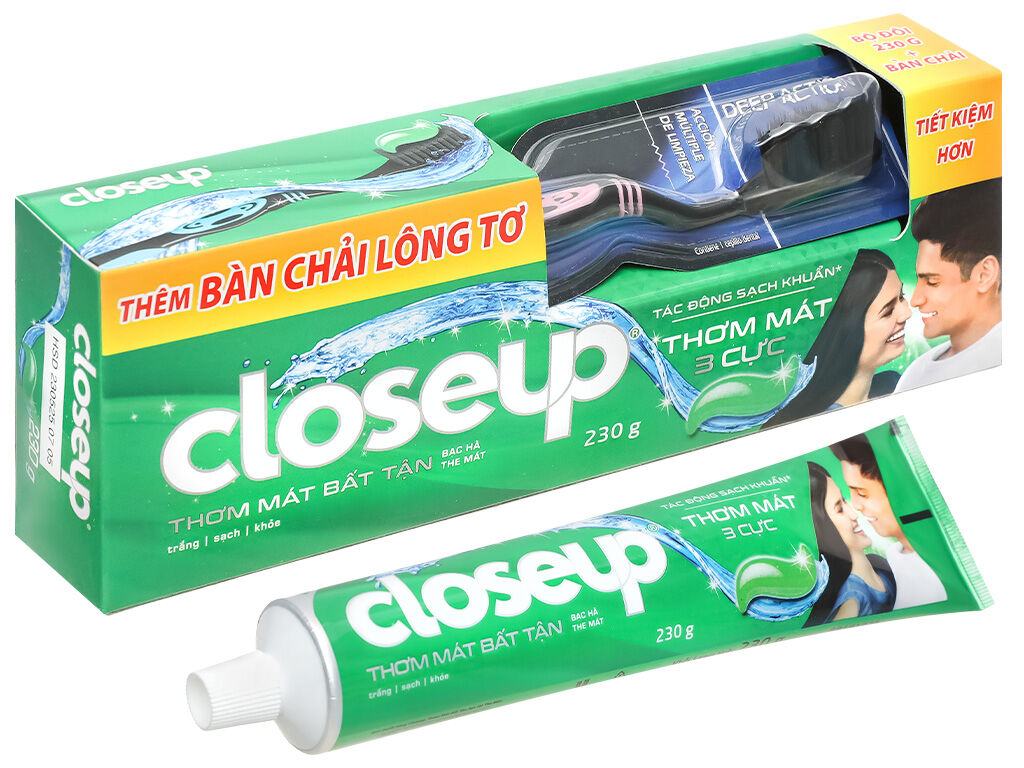 Kem đánh răng closeup 230g+ tặng bàn chải
