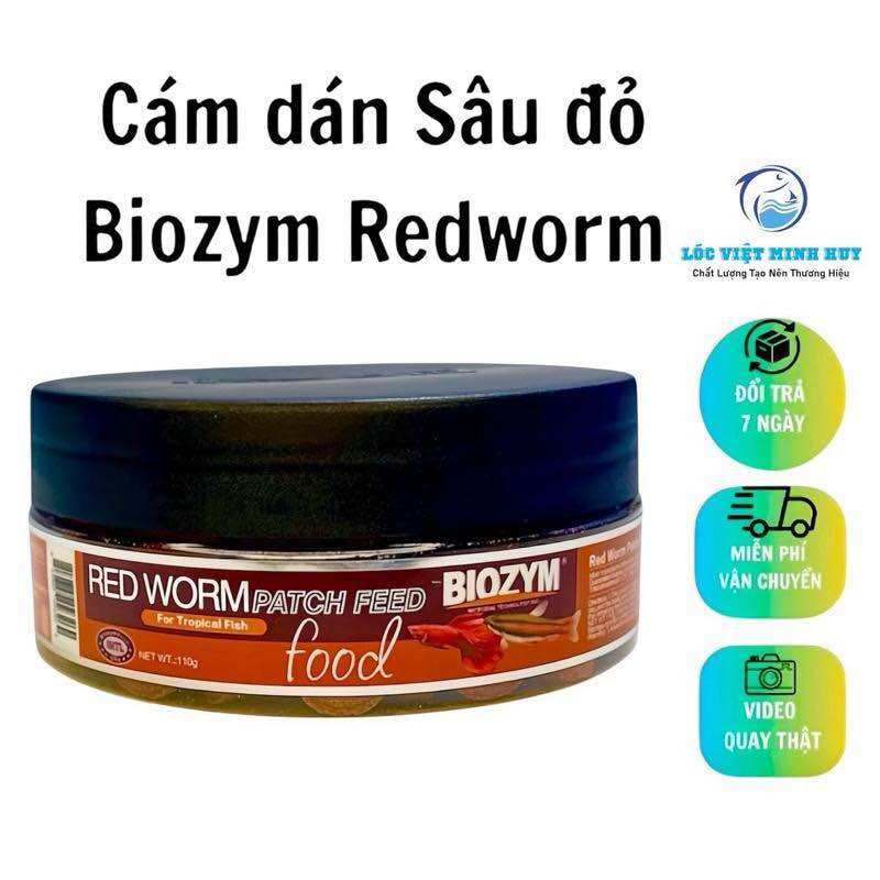 Cám dán cao cấp Biozym Red Worm -Chiết xuất từ sâu đỏ (Trùn chỉ, bobo, trùng huyết) giúp cá sung háu ăn kích size kích màu cá cực tốt